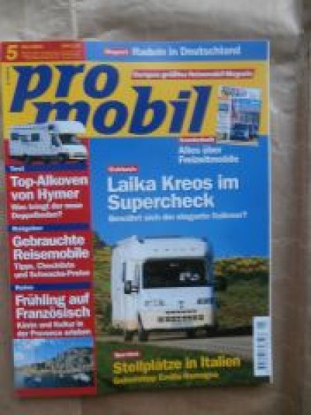 pro mobil 5/2001 Laika Kreos,Hymercamp 644,Frankia I Vario Space