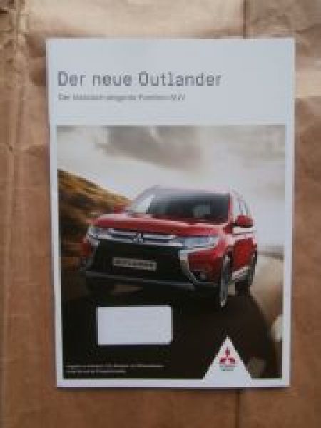 Mitsubishi Outlander Prospekte Dezember 2015 +Preisliste