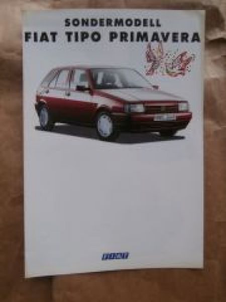 Fiat Tipo 1.4i.e. Primavera Prospekt März 1992 Rarität