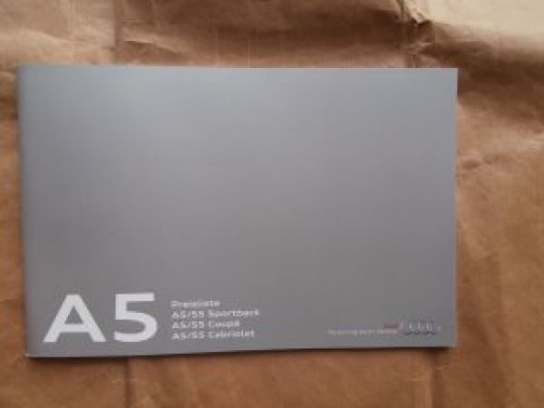 Audi A5 +S5 Sportback Coupé Cabriolet August 2015