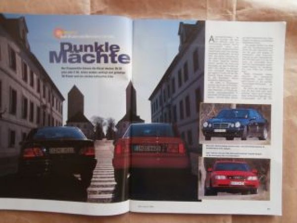 sport auto 5/1996 SLK R170,Diablo Raodster,Audi S6 plus vs. E50
