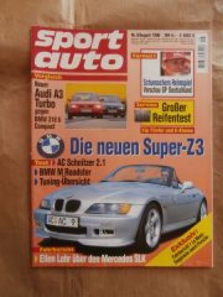 sport auto 8/1996 Schnitzer Z3 E36/7, Audi A3 vs. 318ti Compact