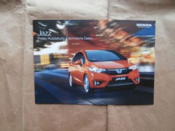 Honda Jazz Preisliste September 2015 NEU