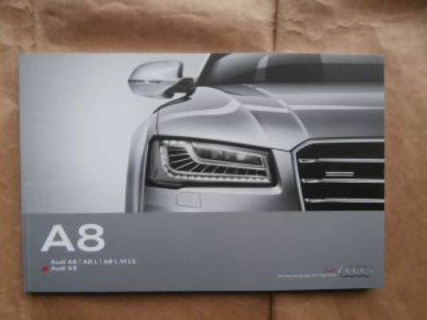 Audi A8 +L + W12 +S8 Buch Prospekt September 2015 NEU
