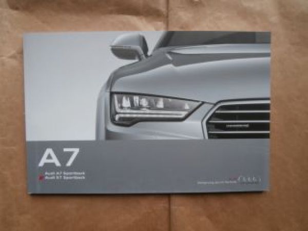 Audi A7 Sportback +S7 Prospekt April 2015 NEU