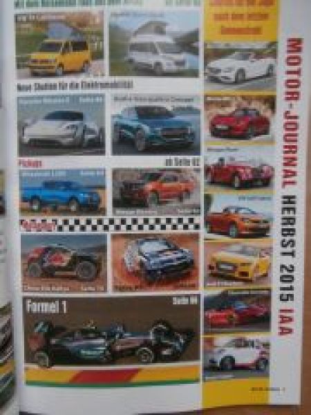 Motor Journal Herbst 2015 Borgward BX7,MX-5,Superb,Smart Cabrio