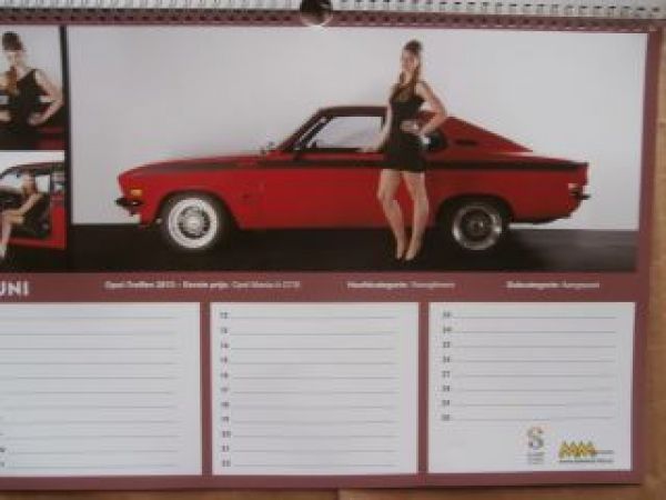 Opel Niederlande Kalender Kadett D GTE,Blitz,GT,Manta A GTE