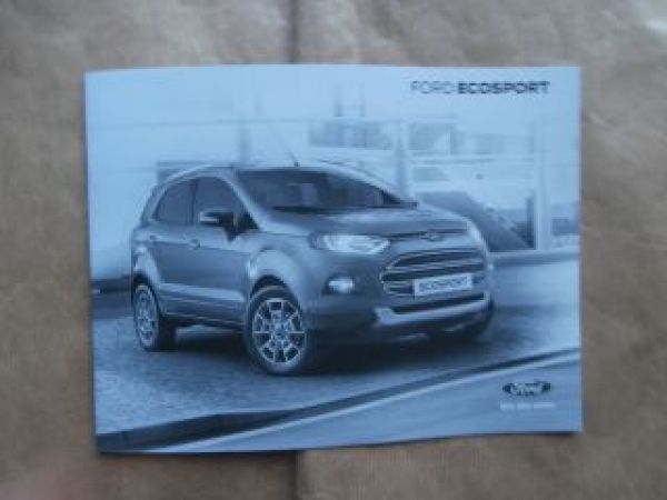 Ford Ecosport +S Preisliste 1.Dezember 2015 NEU
