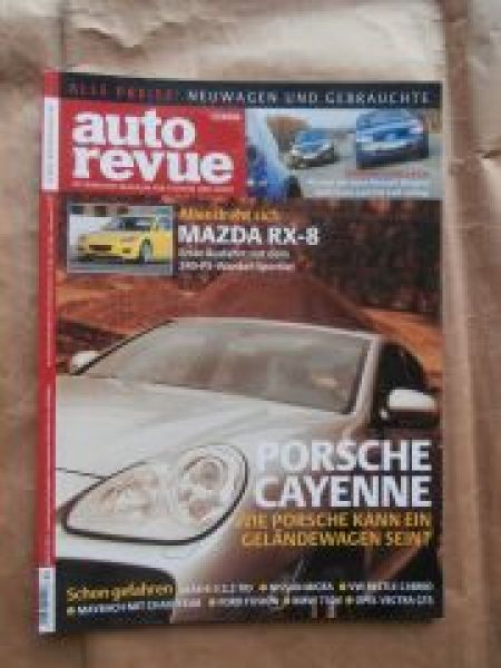 auto revue 12/2002 Mazda RX-8, Mégane vs. Focus vs. Golf4,