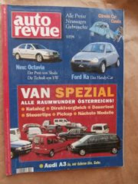 auto revue 10/1996 Audi A3 Typ 8L,Safrane,406 Coupé,Ford Ka,Octa
