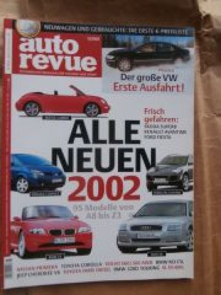 auto revue 1/2002 BMW 320d Touring E46,VW Phaeton,Ford Fiesta