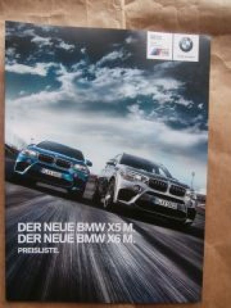 BMW X5 M F85 X6 M F86 August 2015 NEU