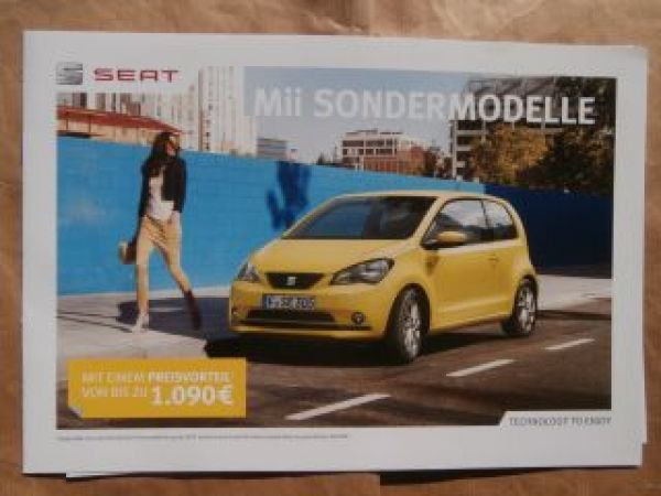 Seat Mii Sun I-Tech Mango Dezember 2014 +Preisliste NEU