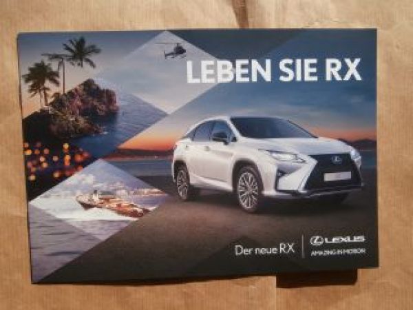 Lexus RX 200t 450h Flyer Prospekt+Preisliste März 2016 NEU