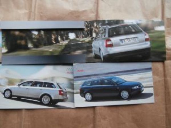 Audi A4 Avant Postkarten Flyer Prospekt Juni 2001