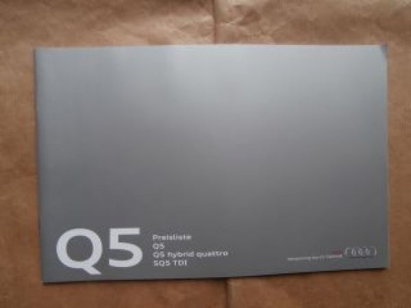 Audi Q5 Preisliste +hybrid quattro ü SQ5 TDi 5.August 2013 NEU