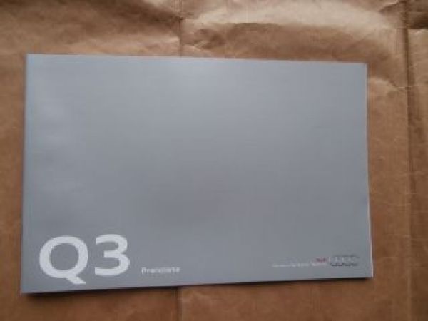Audi Q3 Preisliste September 2013 NEU