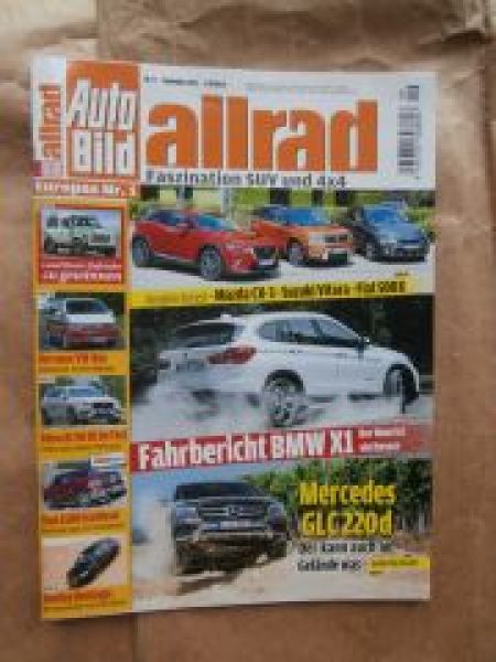 Auto Bild allrad 9/2015 CX-3 vs. Vitara vs. Fiat 500X,X1 F48,GLC
