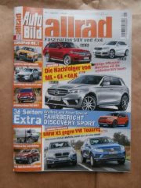 Auto Bild allrad 1/2015 CX-3 AWD, Fiat 500X,Unimog 5023,Sorento