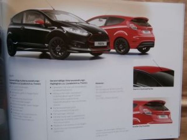Ford Fiesta +Sport +ST Prospekt Dezember 2015 NEU