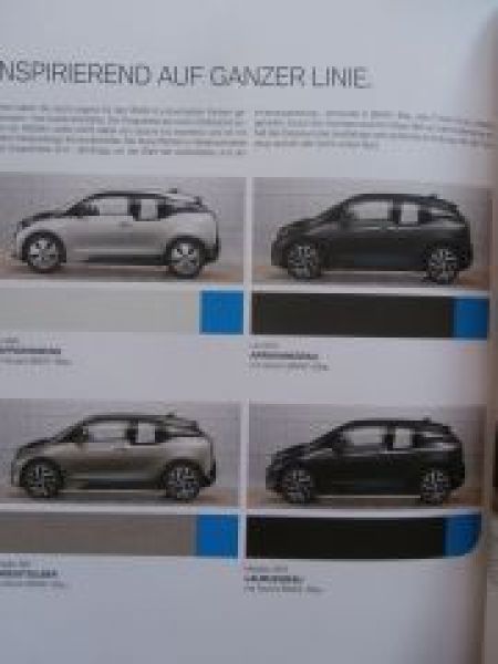 BMW i3 (i01) +Range Extender Prospekt September 2015 NEU