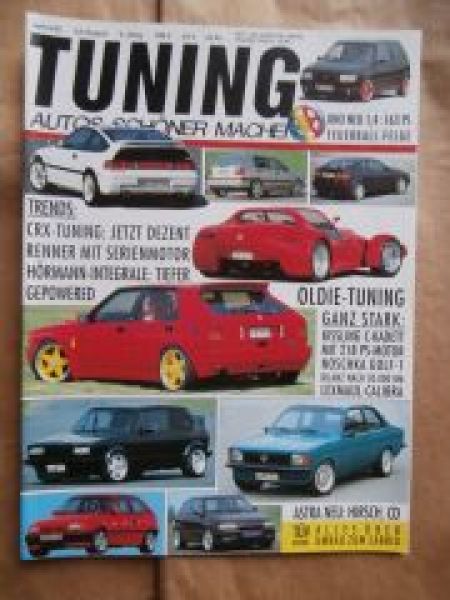 Tuning 4/1992 TEV Audi Cabrio,S4,Wormser,Fiat Uno-Turbo,Escort