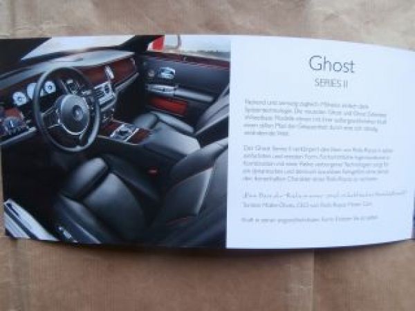 Rolls-Royce Ghost Series II Flyer Prospekt Carbrochure Brochure