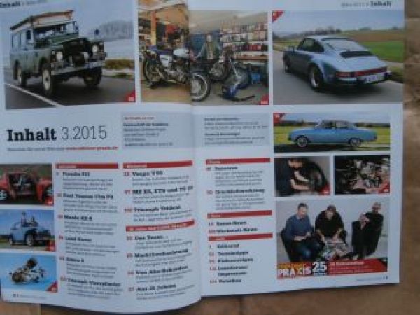 Oldtimer Praxis 3/2015 Simca Six, Porsche 911 SC,Triumph Trident