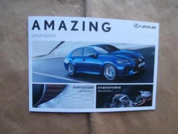 Lexus GS/GS F Prospekt Flyer April 2016 NEU