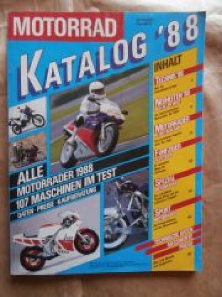Motorrad Katalog "88 107 Maschinen im Test Daten Preise Kaufbera