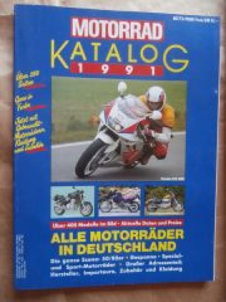 Motorrad Katalog 1991 über 400 Modelle im Bild Daten & Preise