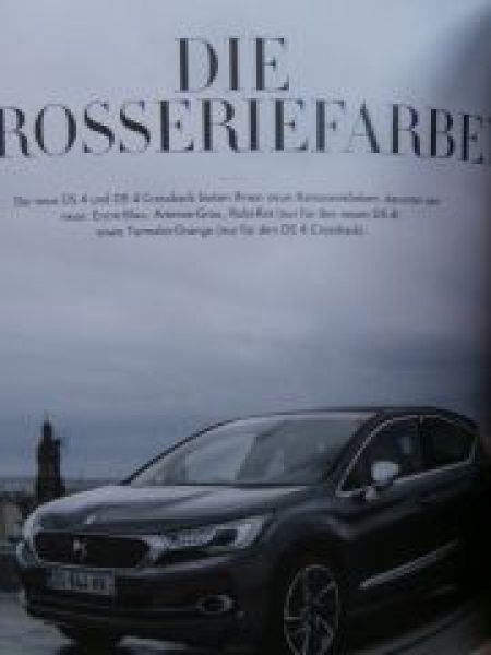 Citroen DS 4 & DS4 Crossback Prospekt Januar 2016 NEU