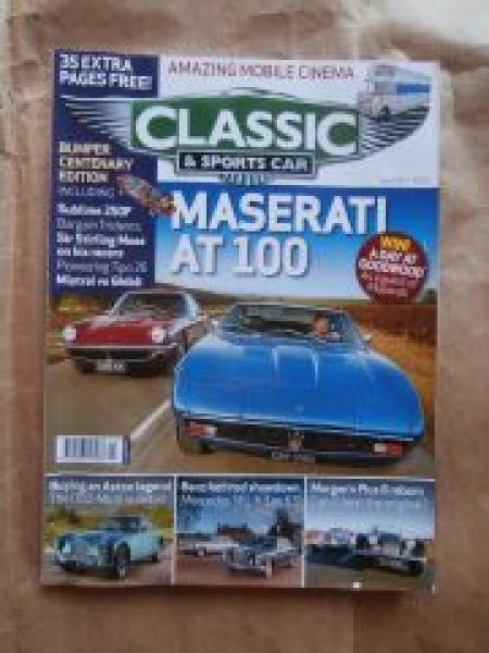 Classic & Sports Car 4/2014 Maserati at 100,Aston Martin DB2 MkI