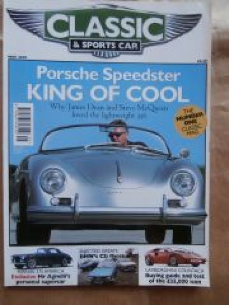 Classic & Sports Car 5/2001 Porsche 356 Speedester,Ferrari 375 A