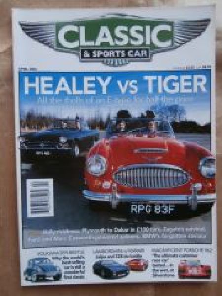 Classic & Sports Car 4/2004 Sunbeam Tiger Mk1 vs. Austin-Healey