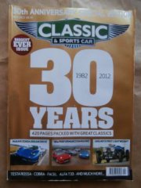 Classic & Sports Car 4/2012 30 Years,Pagani Zonda S,Gilles Ville