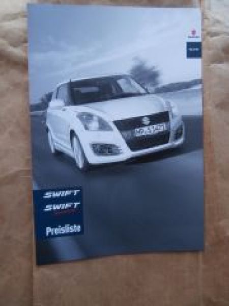 Suzuki Swift +Sport Preisliste Januar 2016 NEU