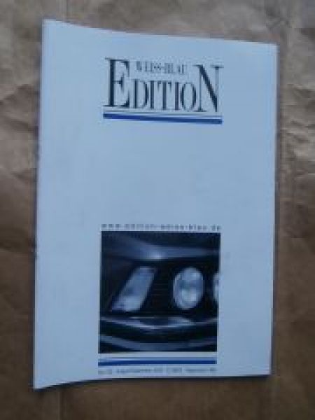 Edition Weiss Blau Nr.102 8+9/2000 E30 Cabrio,Alpina C2 2.7 Cabr