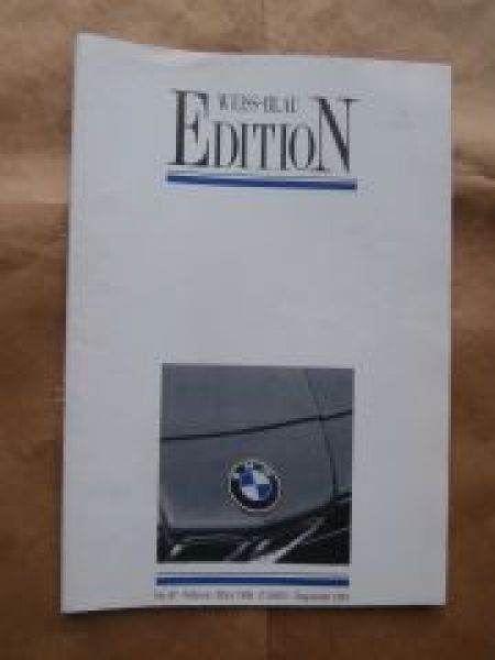 Edition Weiss Blau Nr. 87 2+3/1999 Graf Goertz,Alpina E24 E12 Po