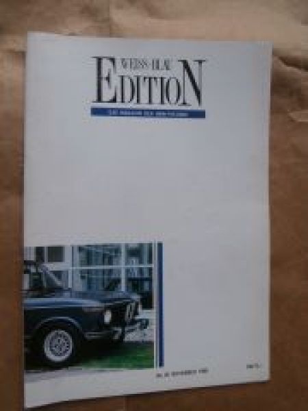 Edition Weiss Blau Nr.26 11/1989 BMW E30 Elektro Touring,E3,Alpi