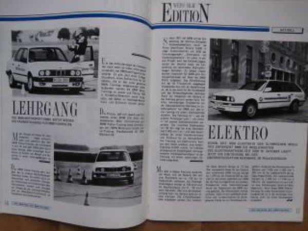 Edition Weiss Blau Nr.26 11/1989 BMW E30 Elektro Touring,E3,Alpi