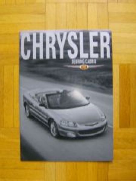 Chrysler Sebring Cabrio Prospekt 2/2001 NEU