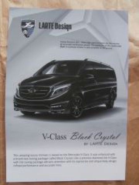 Larte Design V-Class Black Crystal Carbrochure 2016 NEU