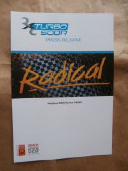 Radical RXC Turbo 500R Press Release Englisch Genf 2016 NEU