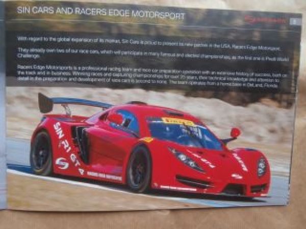Sin Cars R1 GT4 Englischer Prospekt UK 2016 NEU