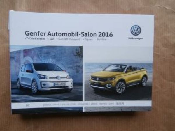 VW Pressemappe Genf 2016 T-Cross Breeze,Next up!,Golf GTi Clubsp