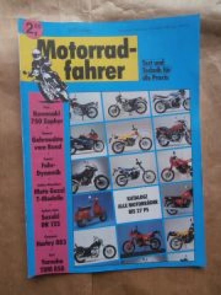 Motorradfahrer 3/1991 Kawasaki 750 Zephyr, Suzuki DR125,