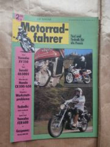 Motorradfahrer 3/1989 Yamaha XV250,Suzuki GS500E,Honda CX500/650