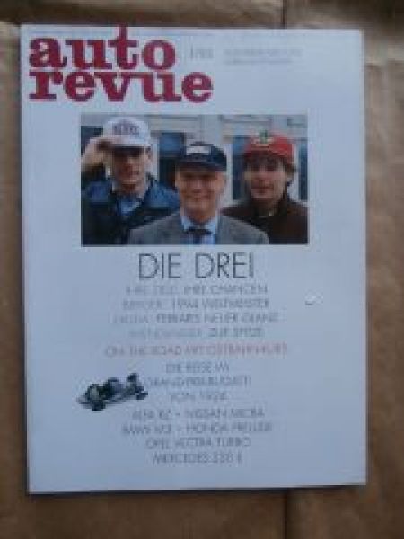 auto revue 1/1993 Alfa RZ,Micra, M3 E36,Prelude, Vectra Turbo,22
