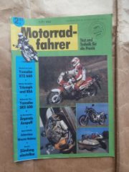 Motorradfahrer 5/1991 Yamaha XTZ 660,Triumph & BSA,Yamaha SRX 60